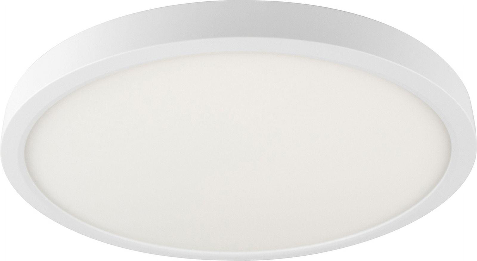 White Circular Integrated LED Flush Mount Ceiling Light