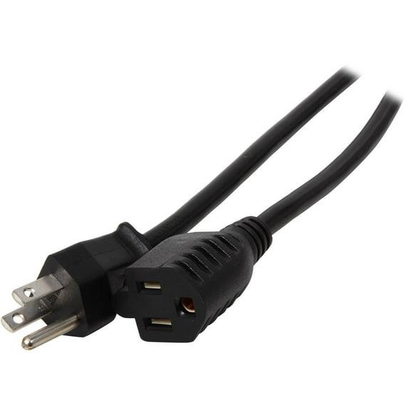 C2G 29932 16 AWG Outlet Saver Power Extension Cord (NEMA 5-15P to NEMA 5-15R) TAA Compliant, Black (8 Feet, 2.43 Meters)