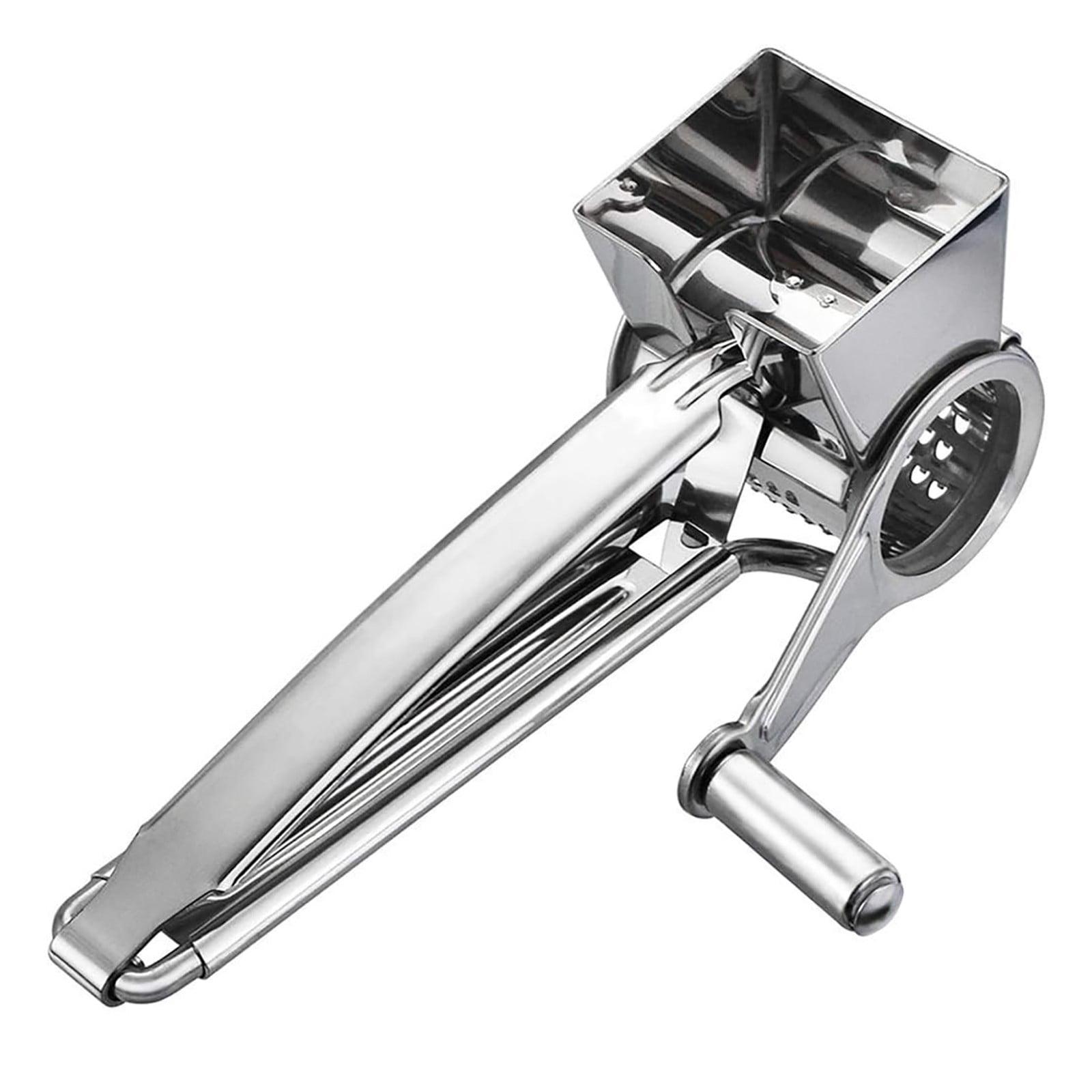 CAKVIICA Multipurpose Cheese Grater With 1 Stainless Steel Handheld Drums For Mozzerella Vegetables And More Ergonomic Design