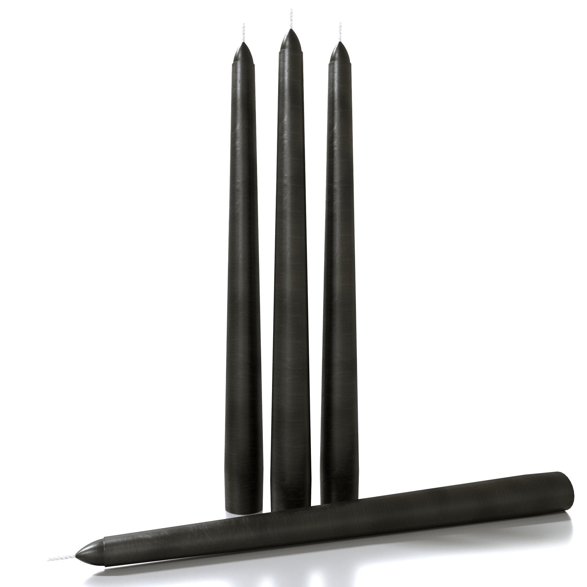 Coal Black 10" Dripless Scented Taper Candle Set