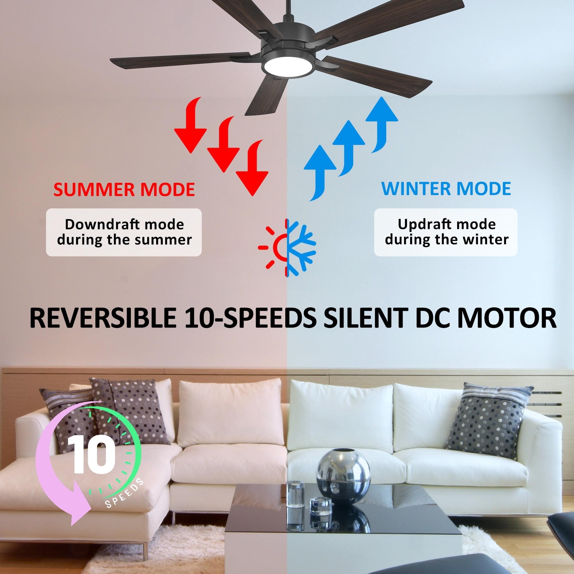 CARRO Elliott 56-inch Indoor/Outdoor Smart Ceiling Fan, Dimmable LED Light Kit & Remote, Works with Alexa/Google Home/Siri