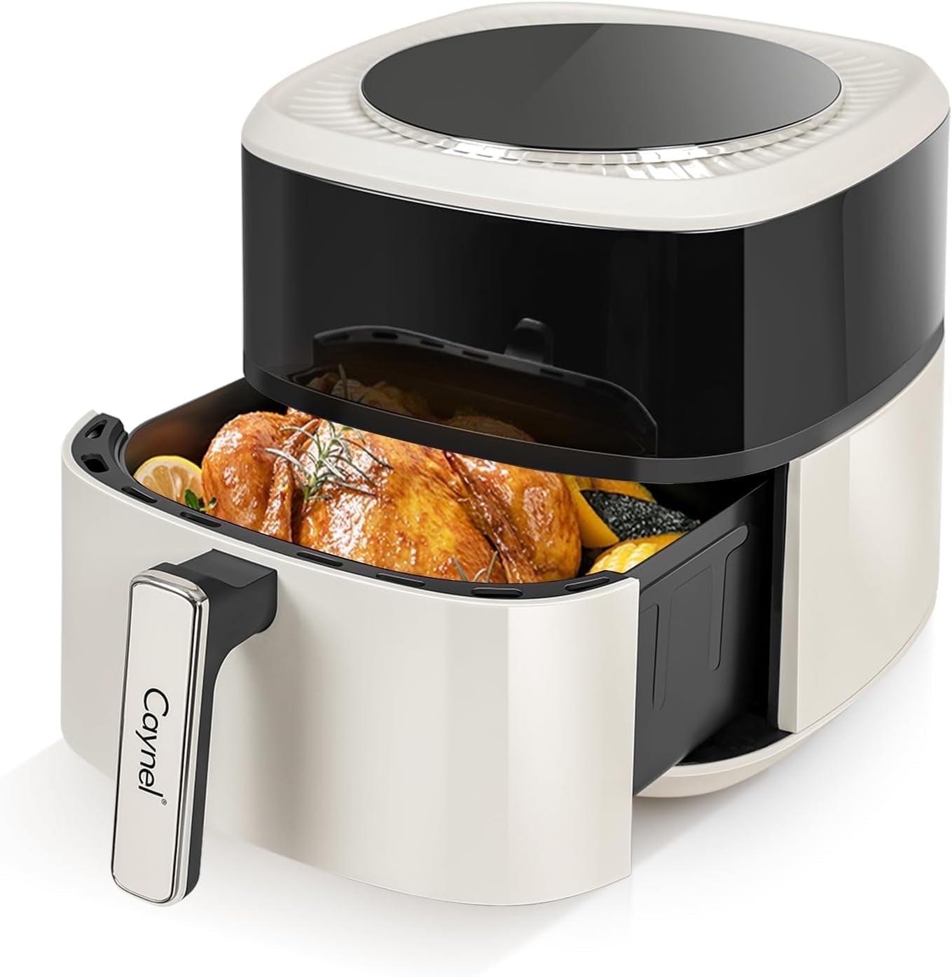 CAYNEL CAYNEL 1350W Digital Air Fryers 6.5QT Oilless Hot AirFryer for  Nonstick & Dishwasher Safe Basket - Beige