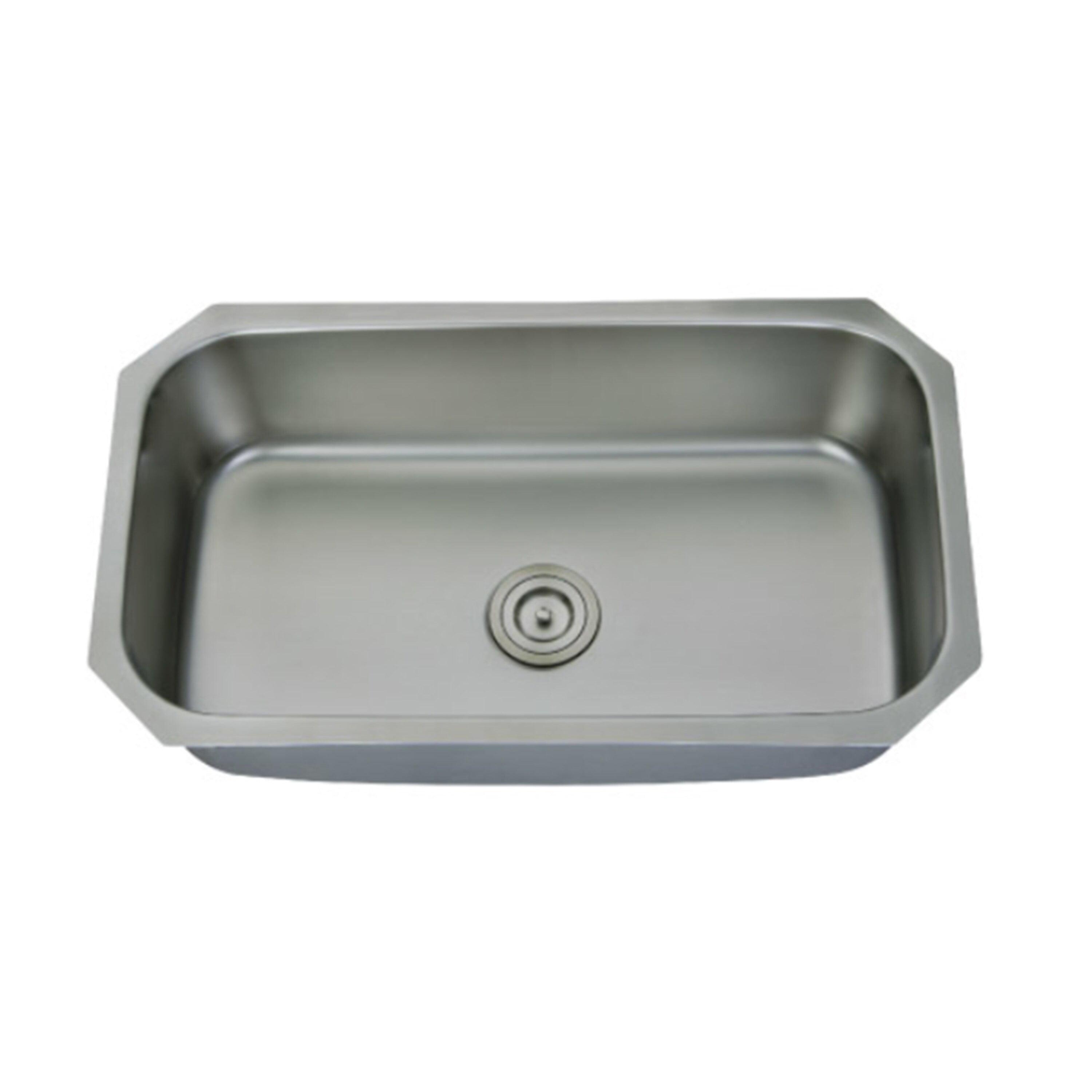 32" Stainless Steel Drop-in Single Bowl Kitchen Sink