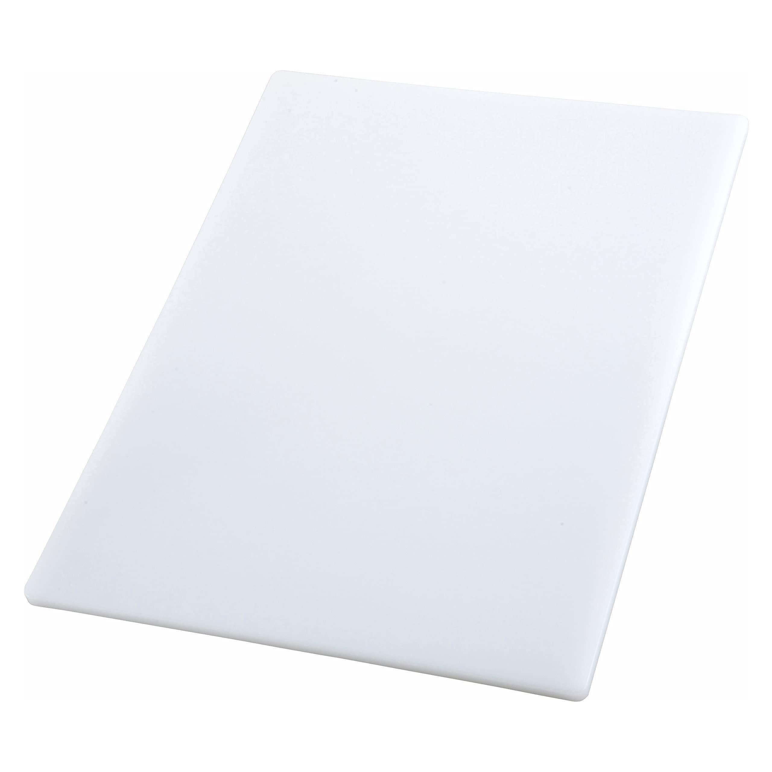 White Rectangular Plastic Cutting Board, 12x18 Inch