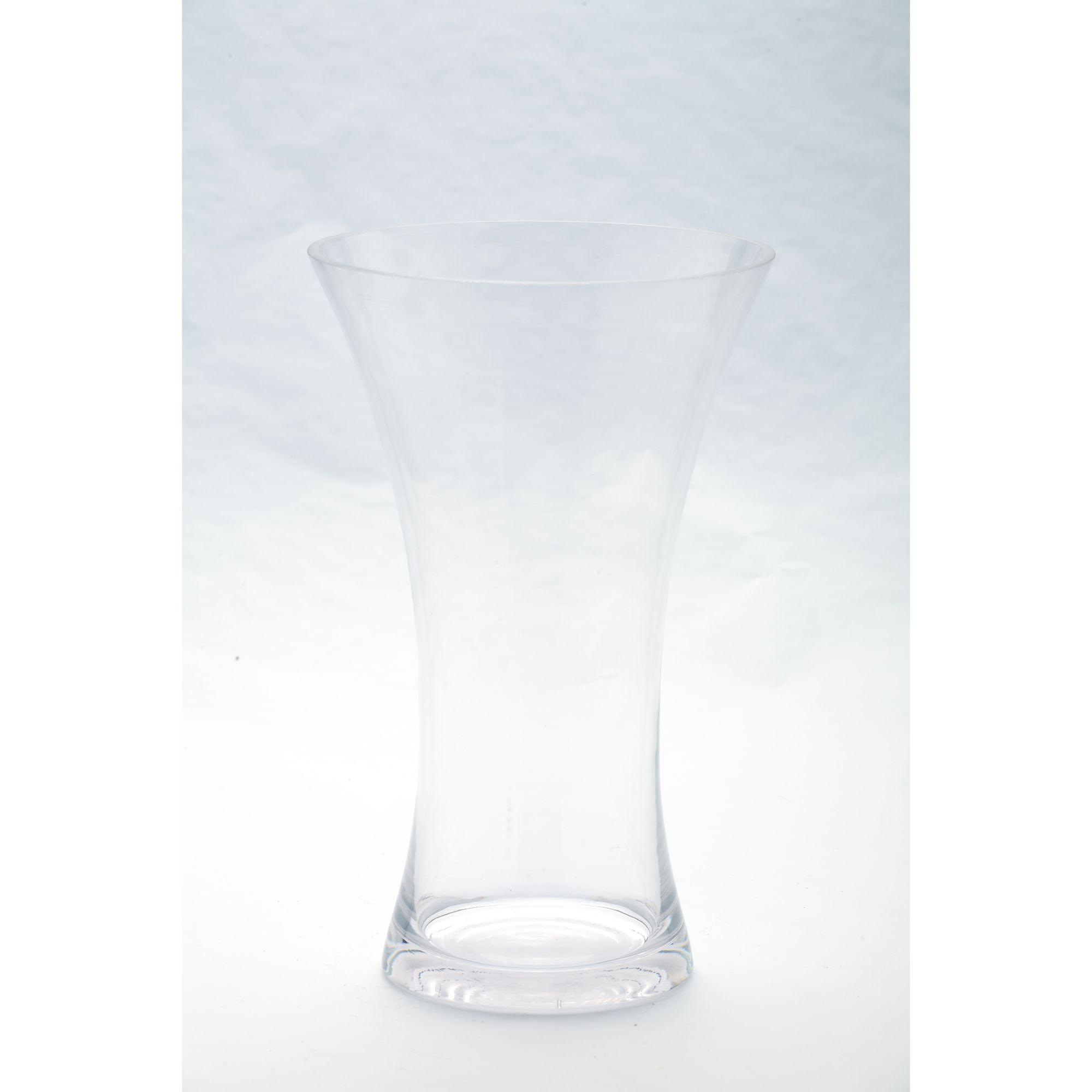CC Home Furnishings 10" Clear Solid Flared Glass Vase