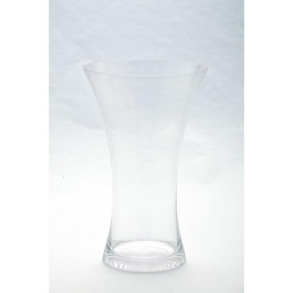 CC Home Furnishings 10" Clear Solid Flared Glass Vase