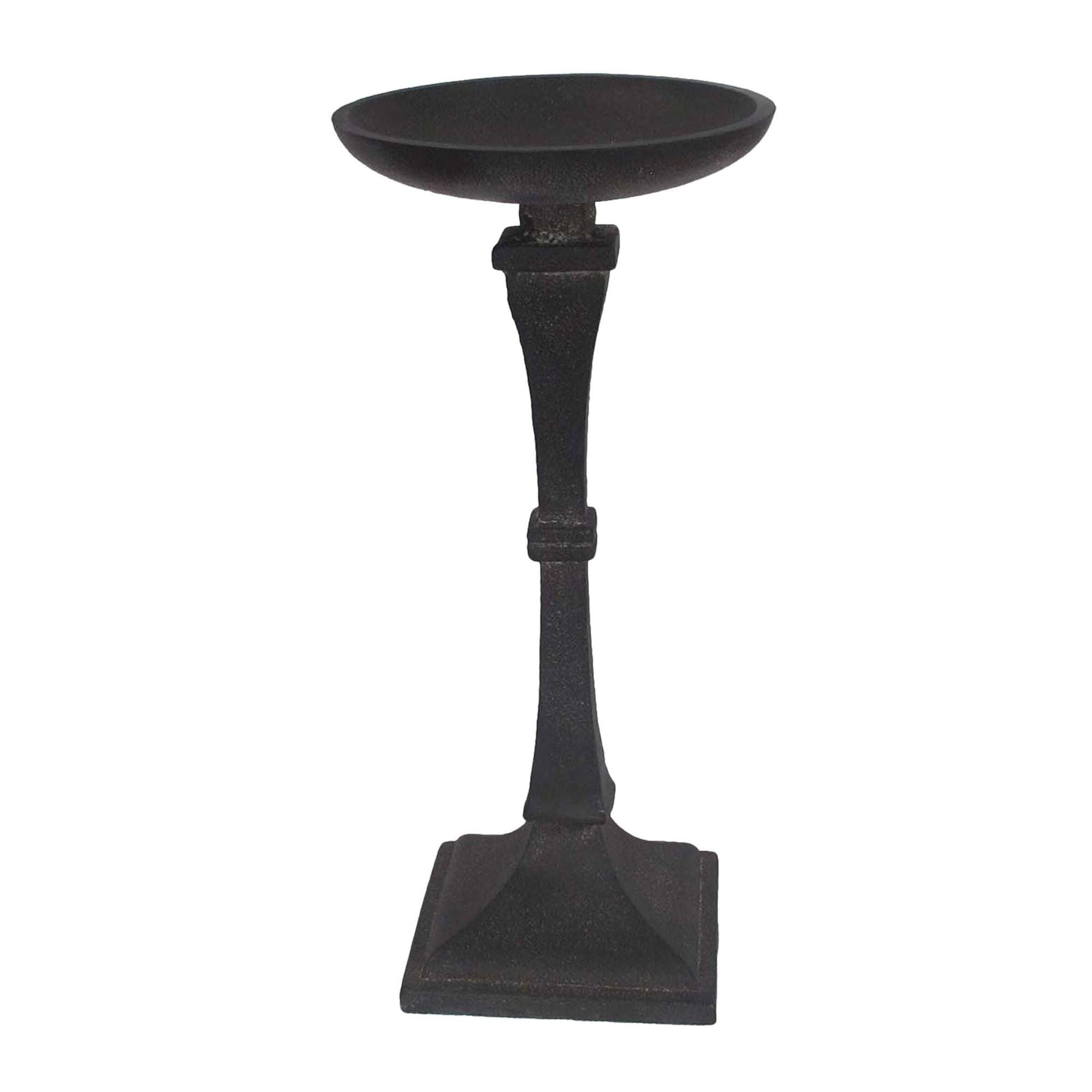 11" Matte Black Iron Pillar Candleholder