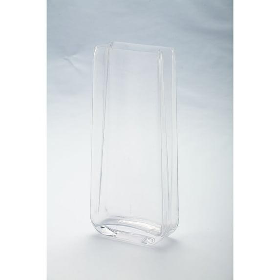 CC Home Furnishings 12" Clear Rectangular Tabletop Glass Vase
