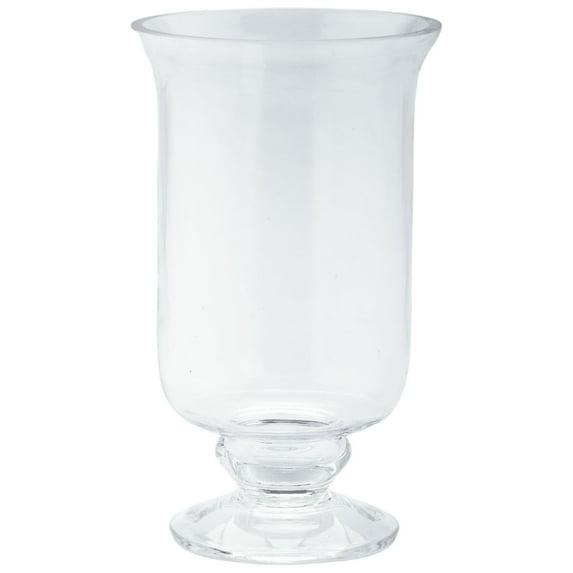 CC Home Furnishings 8.5" Clear Hand Blown Solid Hurricane Glass Candle Holder