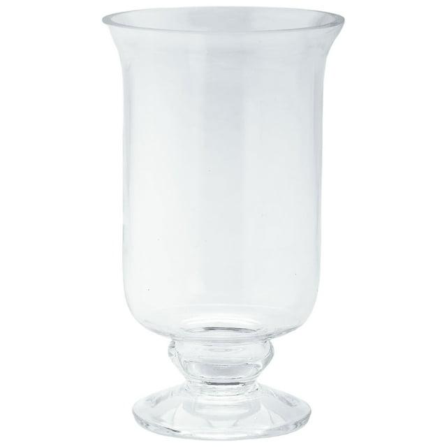 CC Home Furnishings 8.5" Clear Hand Blown Solid Hurricane Glass Candle Holder