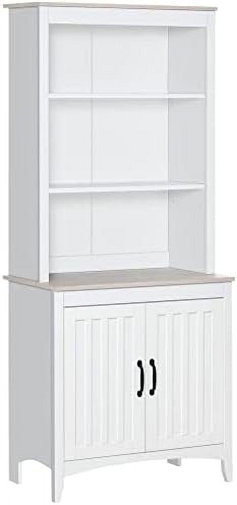 HOMCOM 70" Kitchen Buffet Hutch with 3-Tier Shelving, Freestanding Storage Pantry Cabinet with Adjustable Shelves and Countertop