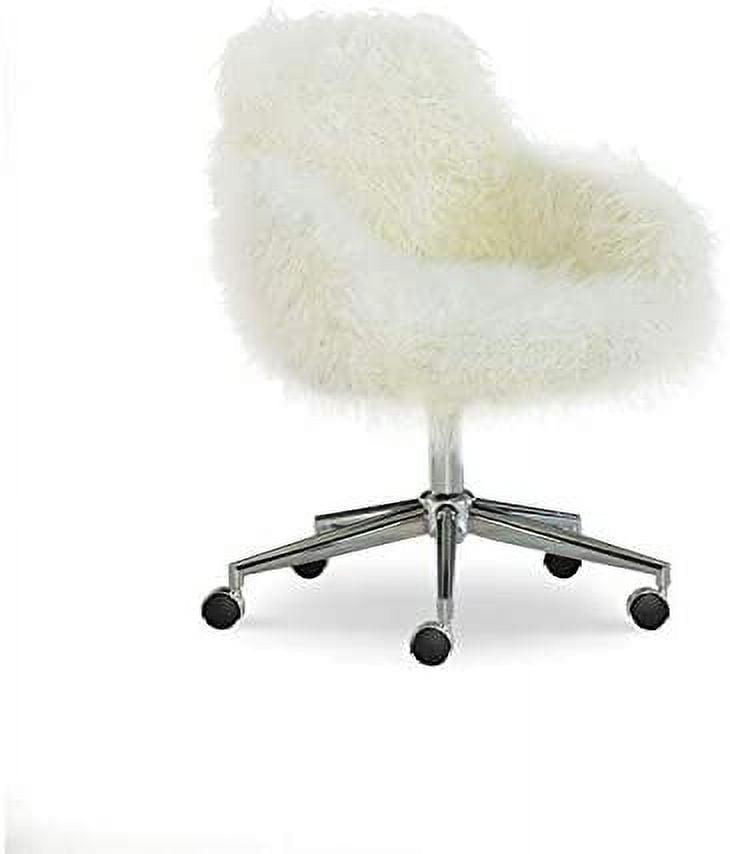 Fiona Chrome Base Office Chair - Linon