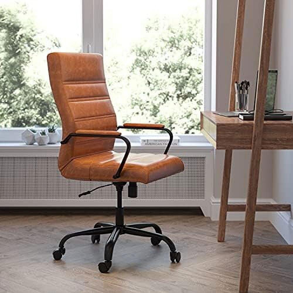 Emma and Oliver High Back Executive Swivel Office Chair with Metal Frame and Arms