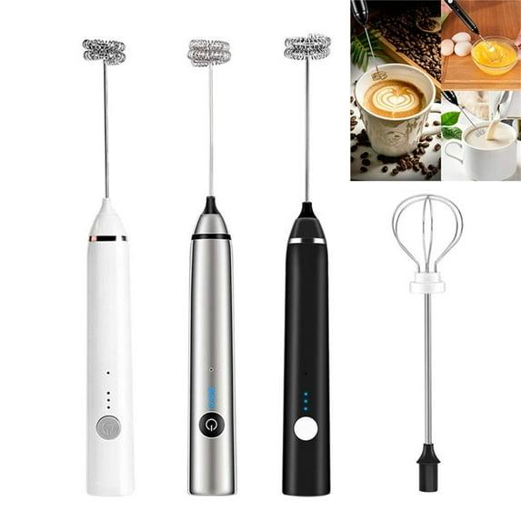 CCWADH Electric Milk Frother USB Rechargeable - 2-in-1 Battery Operated Foam Maker for Coffee and Cappuccino at Home on Clearance Deals of The Week!