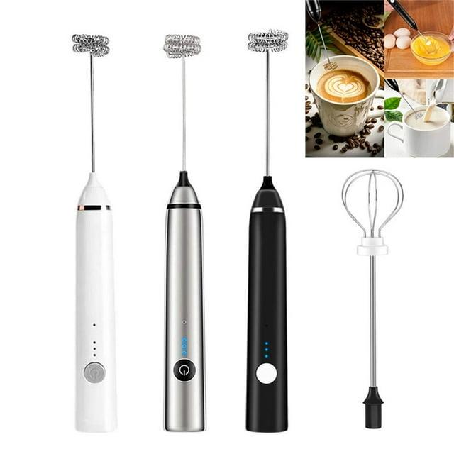 CCWADH Electric Milk Frother USB Rechargeable - 2-in-1 Battery Operated Foam Maker for Coffee and Cappuccino at Home on Clearance Deals of The Week!