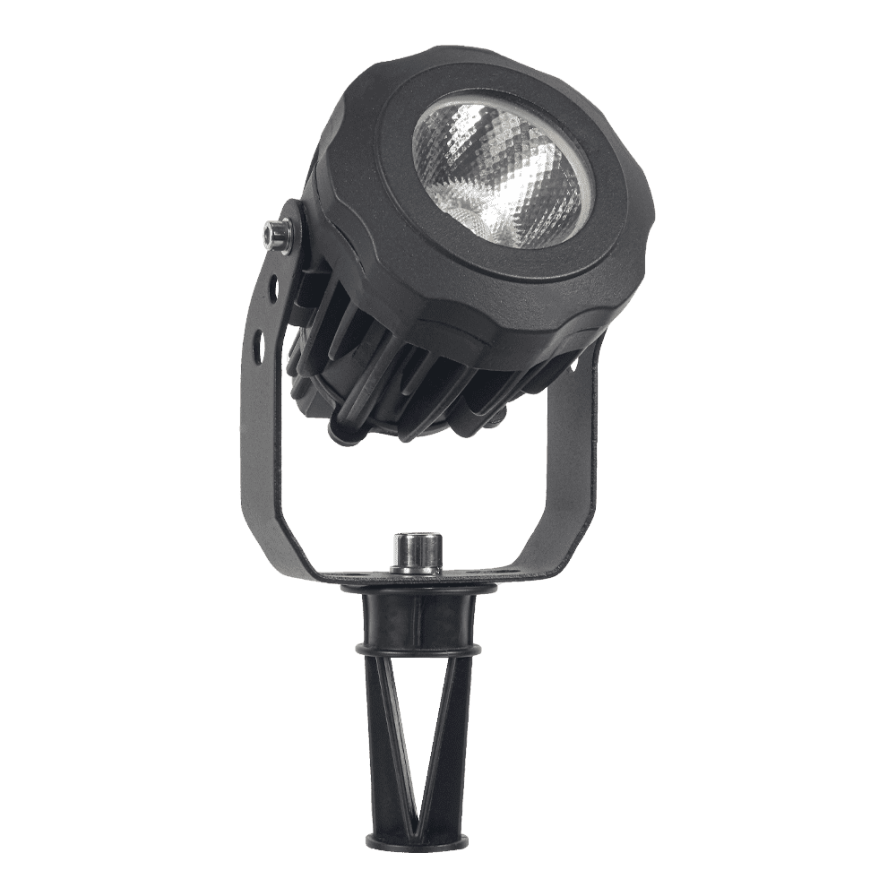 Black Aluminum 12W LED Outdoor Spotlight with Narrow Beam