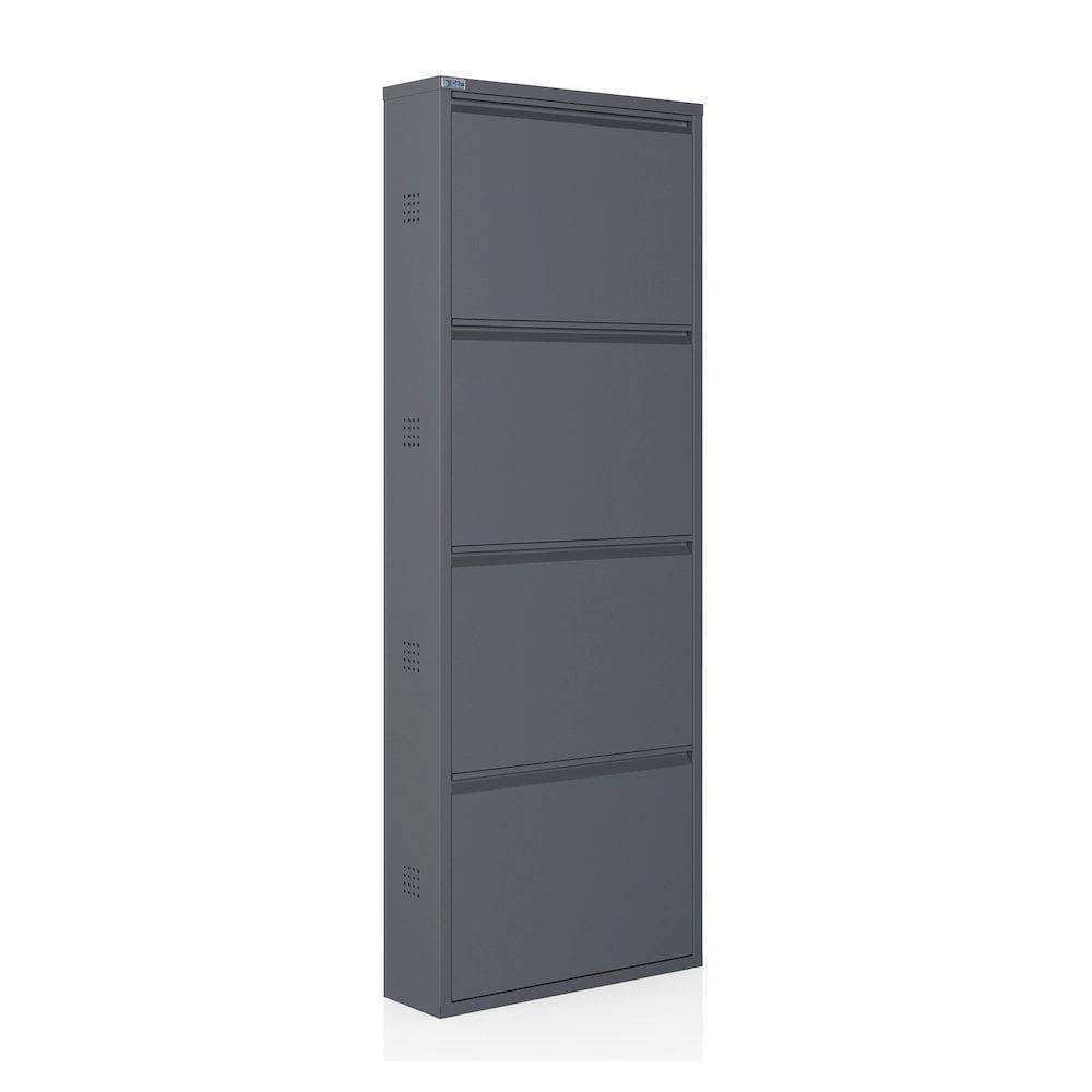 CEHA USA Antibacterial 4 Tier metal shoe cabinet side holes