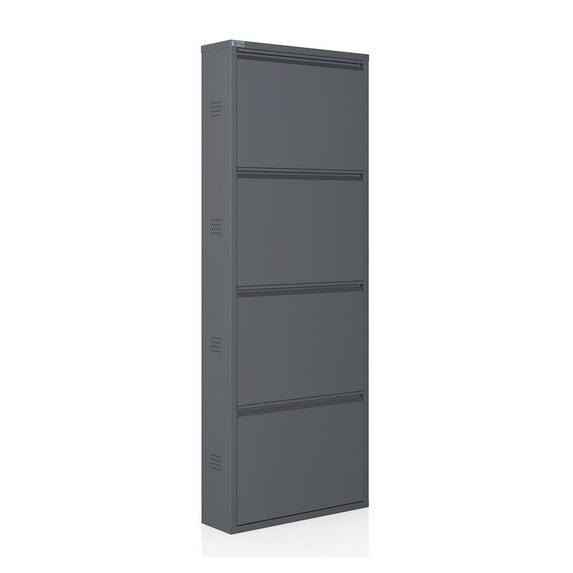 CEHA USA Antibacterial 4 Tier metal shoe cabinet side holes