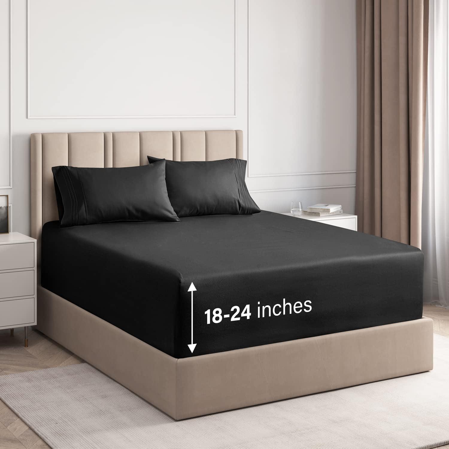 CGK Linens Extra Deep Pocket luxury Sheet Set - Solid Ultra Soft & Cooling Sheet Sets