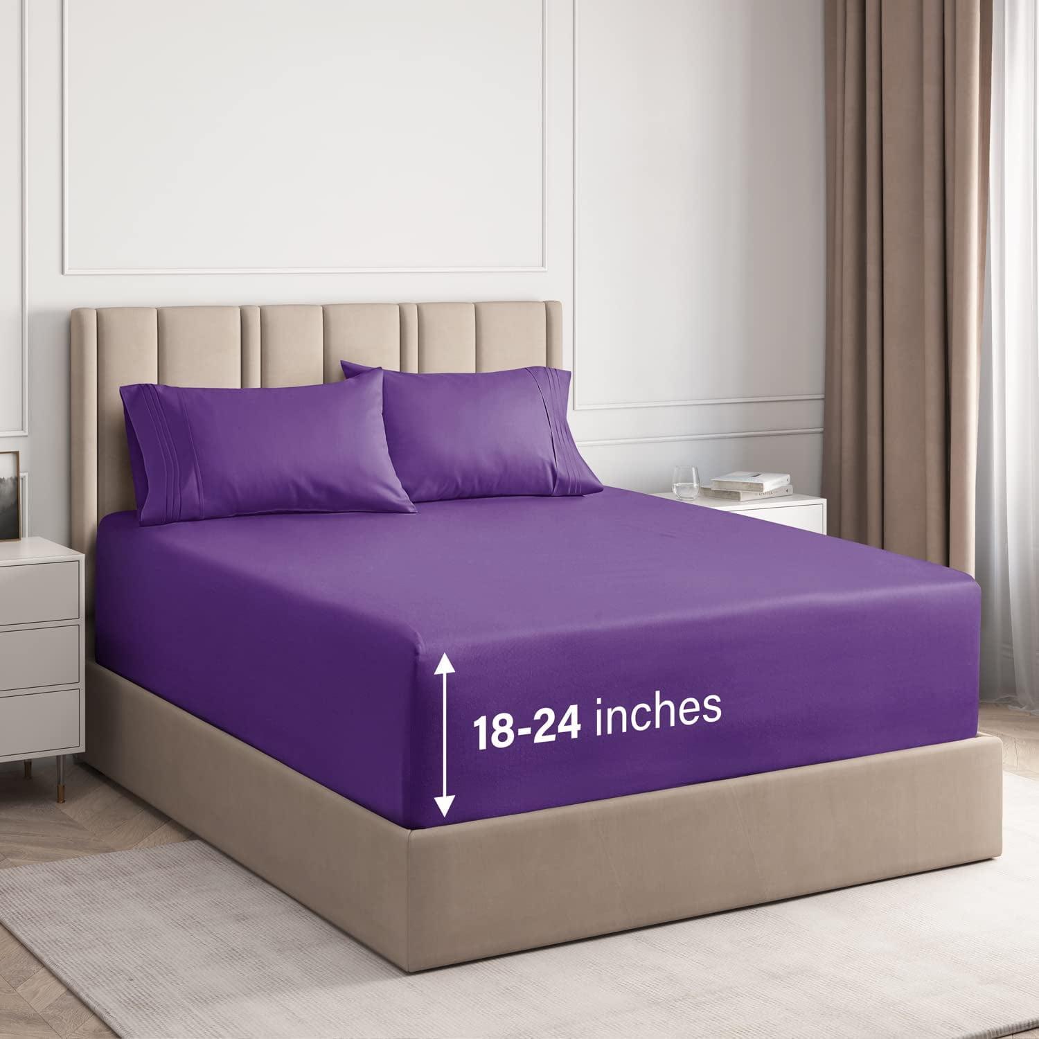 CGK Linens 6 Piece Extra Deep Pocket Ultra Soft & Cooling Sheet Set