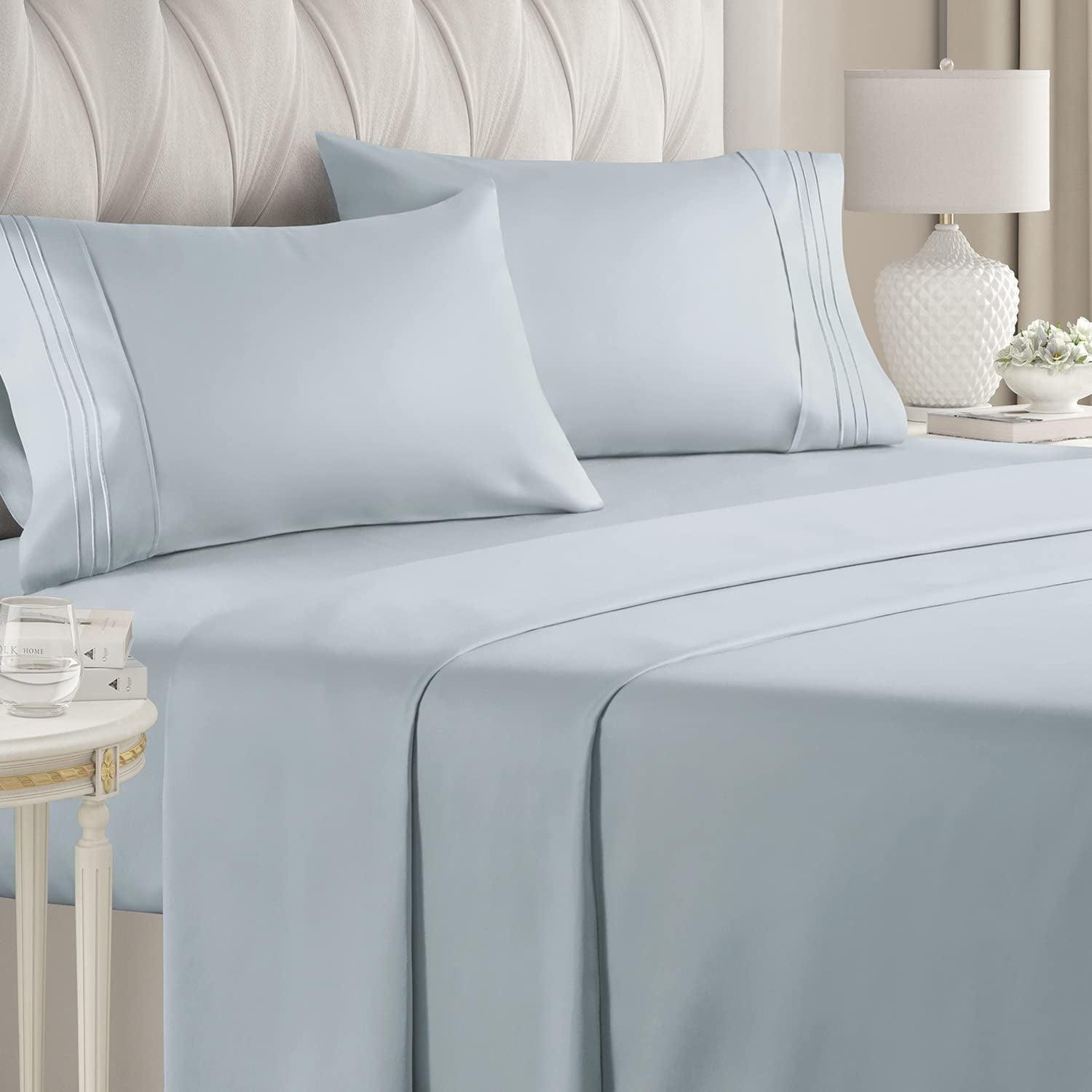 CGK Linens 4 Piece Sheet Set Premium Cooling, Soft & Wrinkle Free Sheet Set