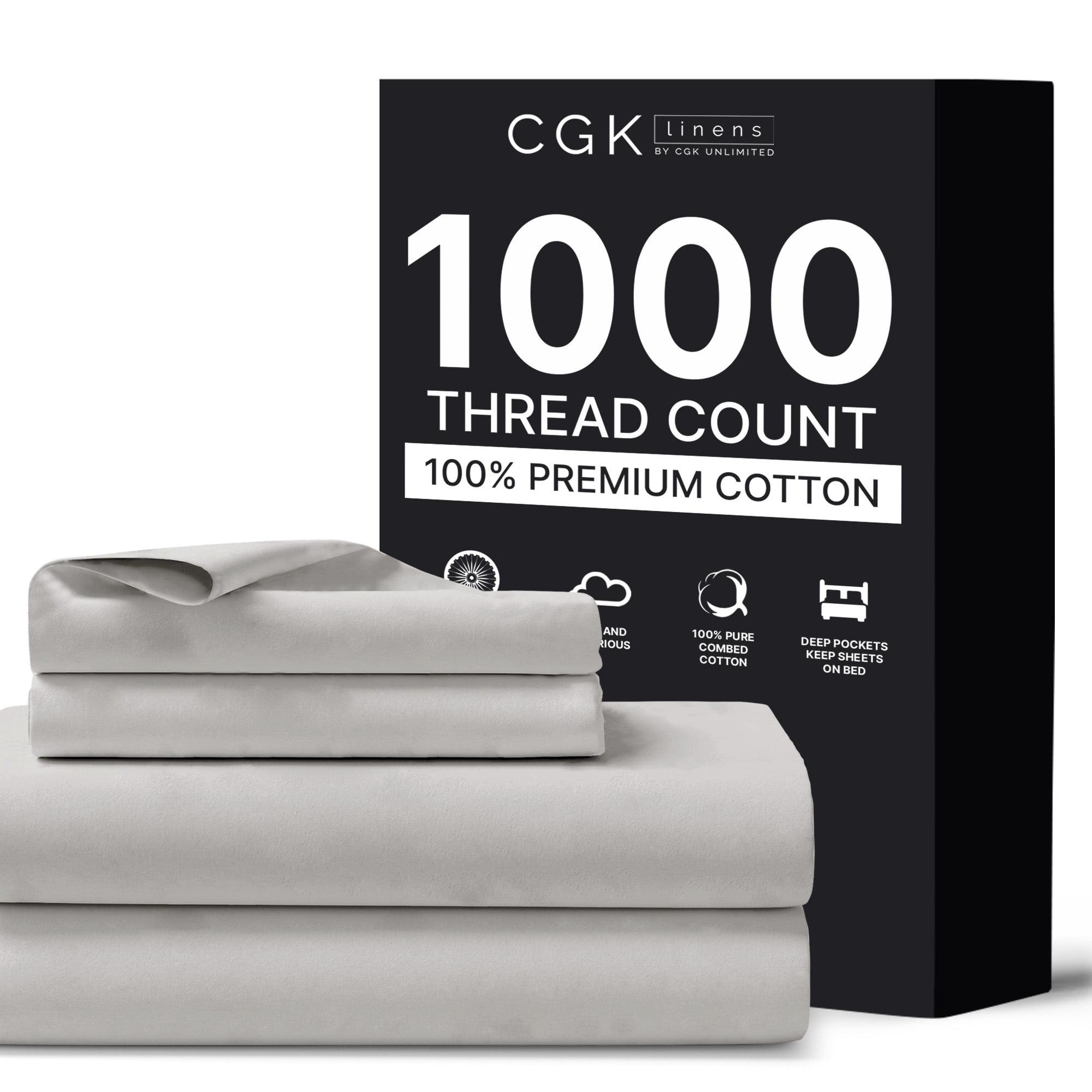 CGK Linens Hotel Quality 1000 Thread Count 100% Cotton Sheet Set