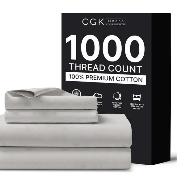CGK Linens Hotel Quality 1000 Thread Count 100% Cotton Sheet Set