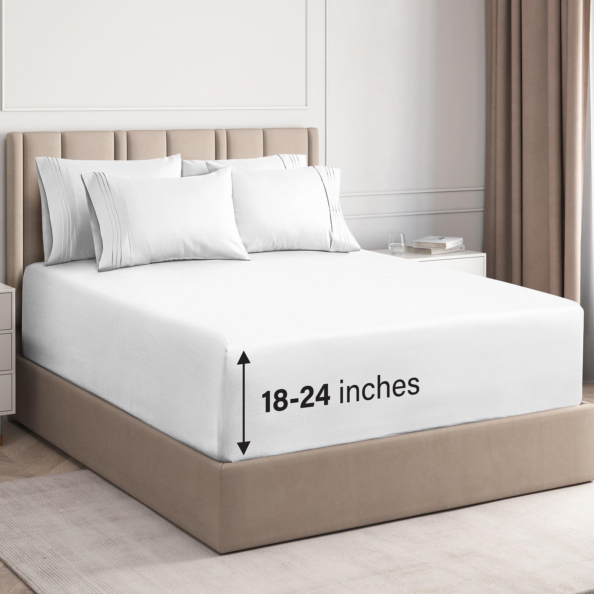 CGK Linens 6 Piece Extra Deep Pocket Ultra Soft & Cooling Sheet Set
