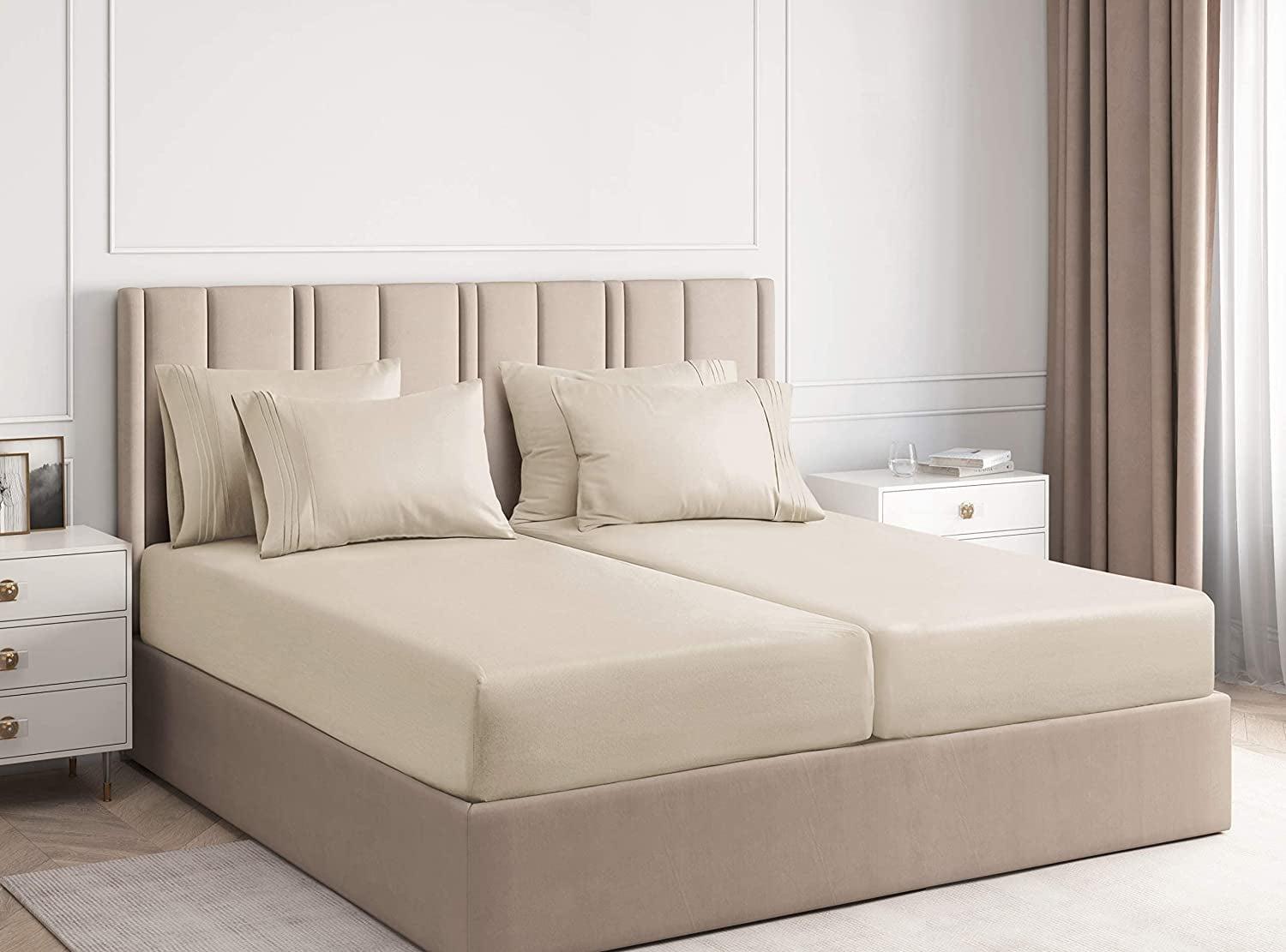 CGK Linens 6 Piece Soft & Cooling Solid Sheet Set - Wrinkle Free Luxury Bed Sheets