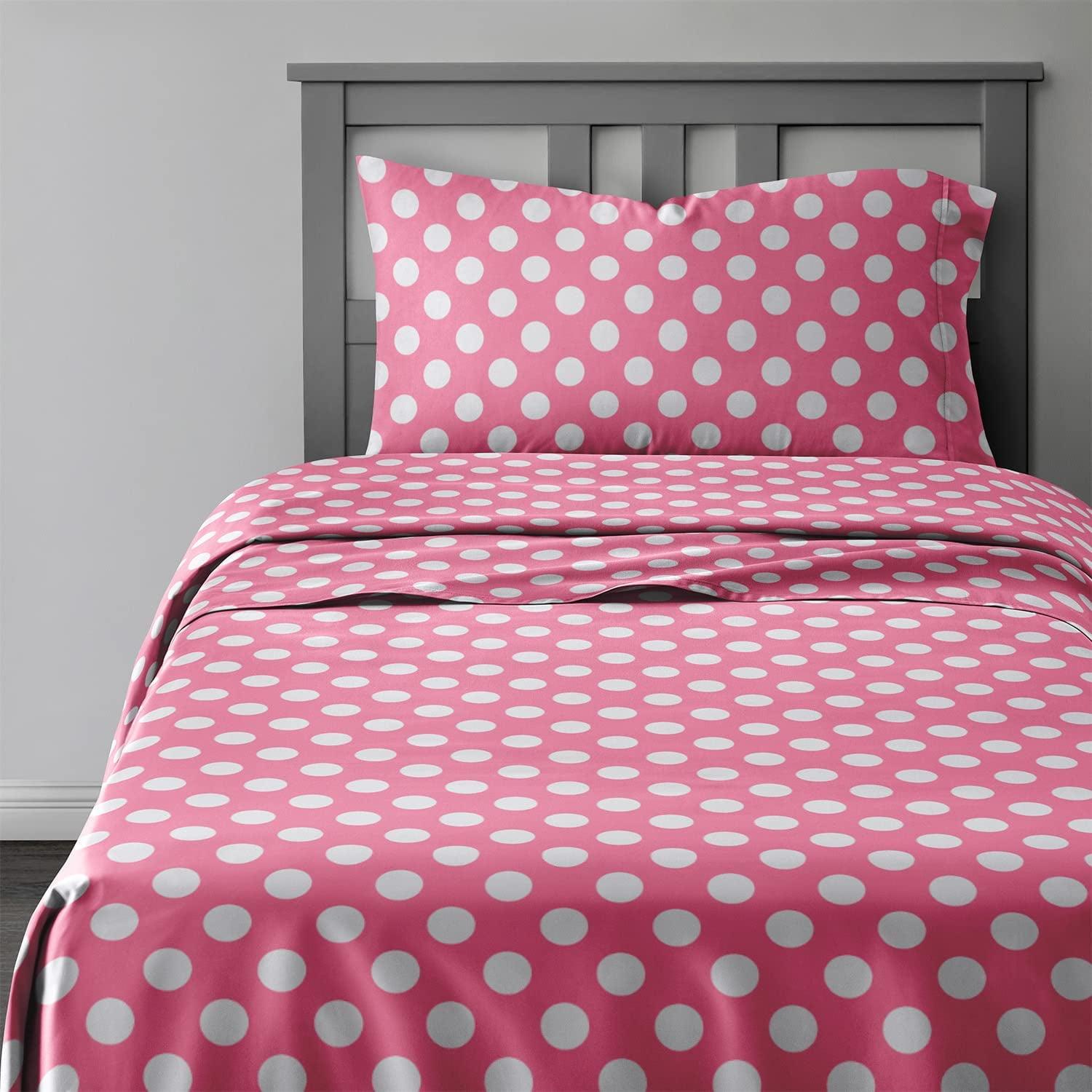 Full Rose Dots Microfiber Kids Sheet Set