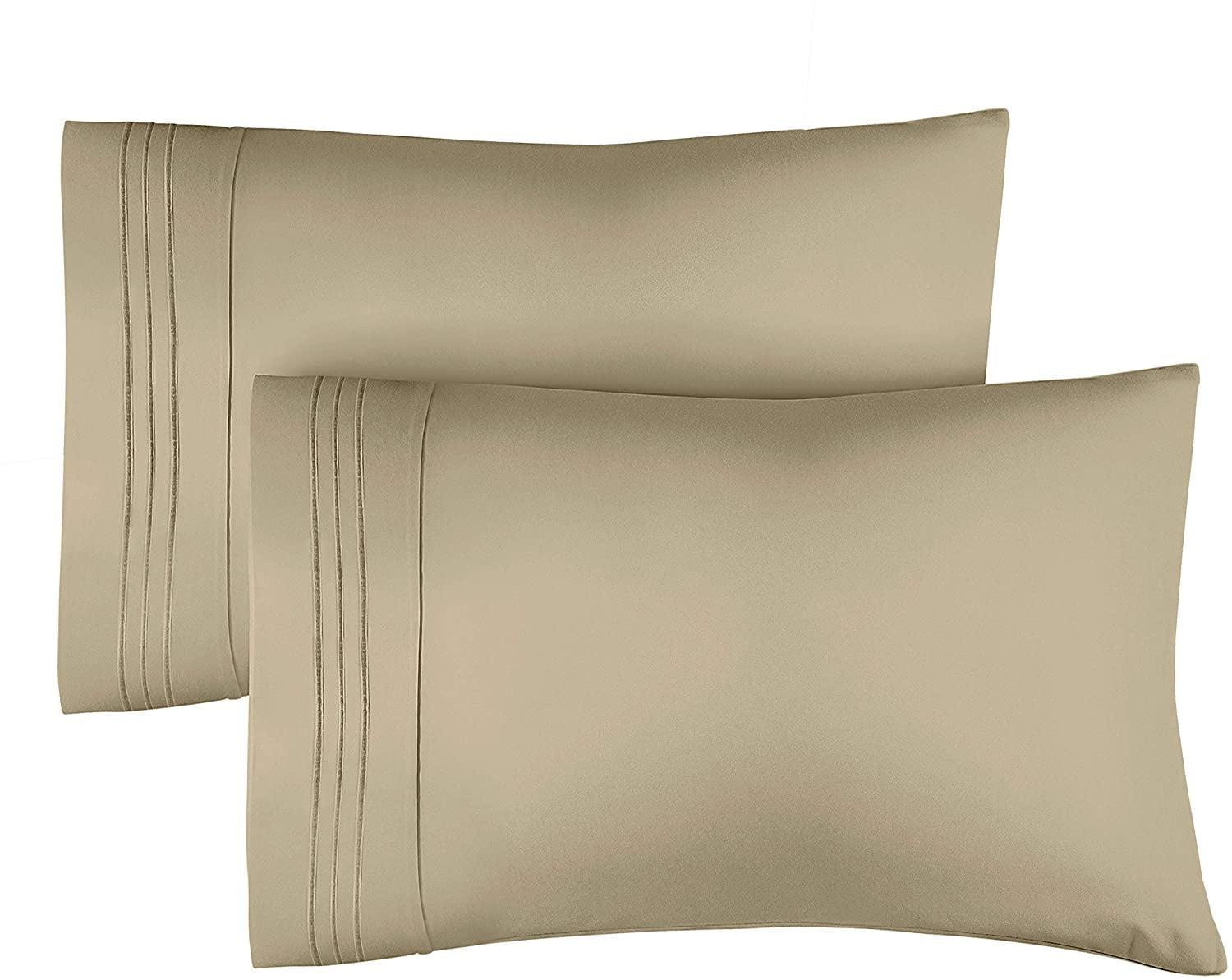 CGK Linens Hotel Quality Microfiber Pillowcase Covers (Set of 2)