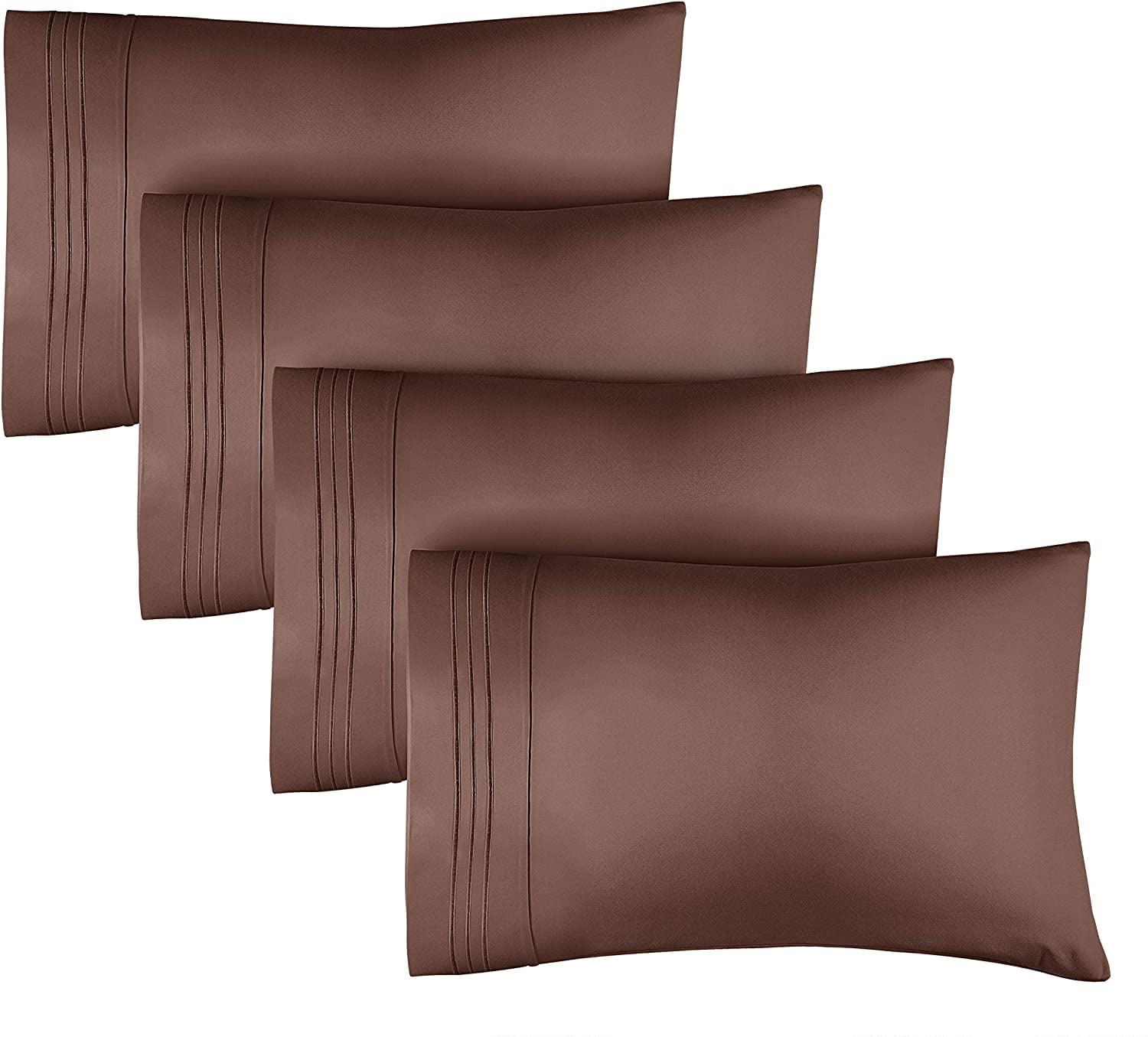 CGK Linens Soft Double Brushed Soft & Cooling Pillowcase - Set of 4