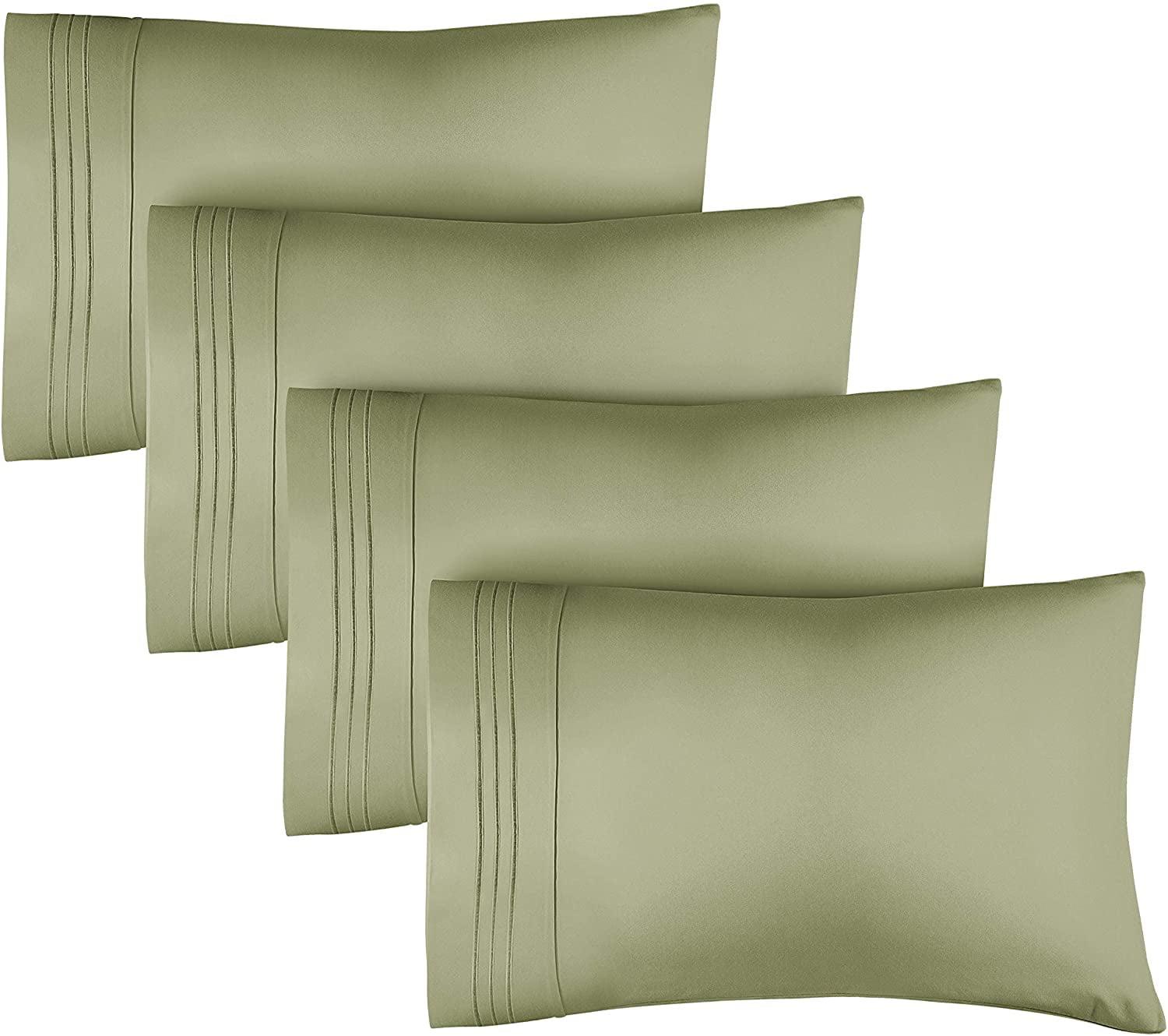 CGK Linens Soft Double Brushed Soft & Cooling Pillowcase - Set of 4