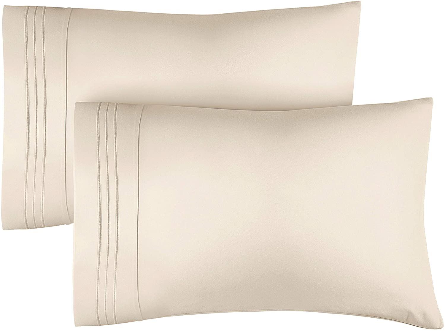 CGK Linens Hotel Quality Microfiber Pillowcase Covers (Set of 2)