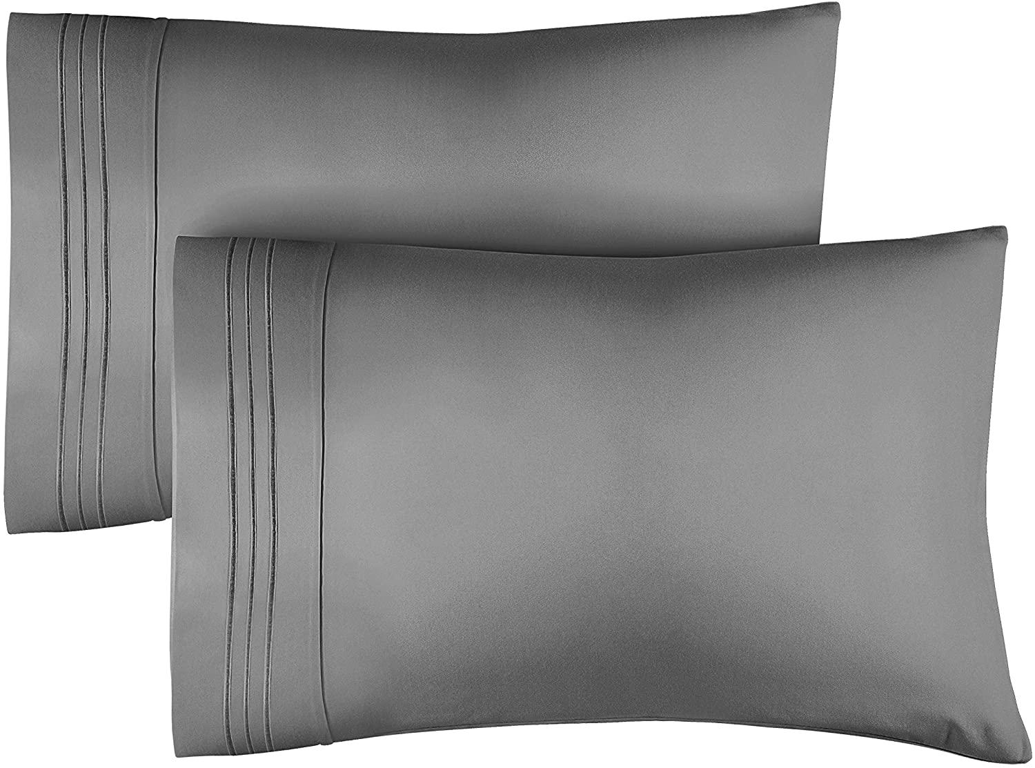 CGK Linens Hotel Quality Microfiber Pillowcase Covers (Set of 2)