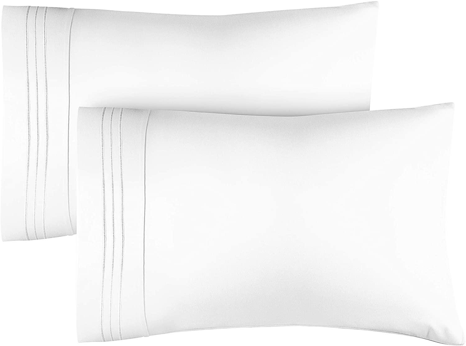 CGK Linens Hotel Quality Microfiber Pillowcase Covers (Set of 2)