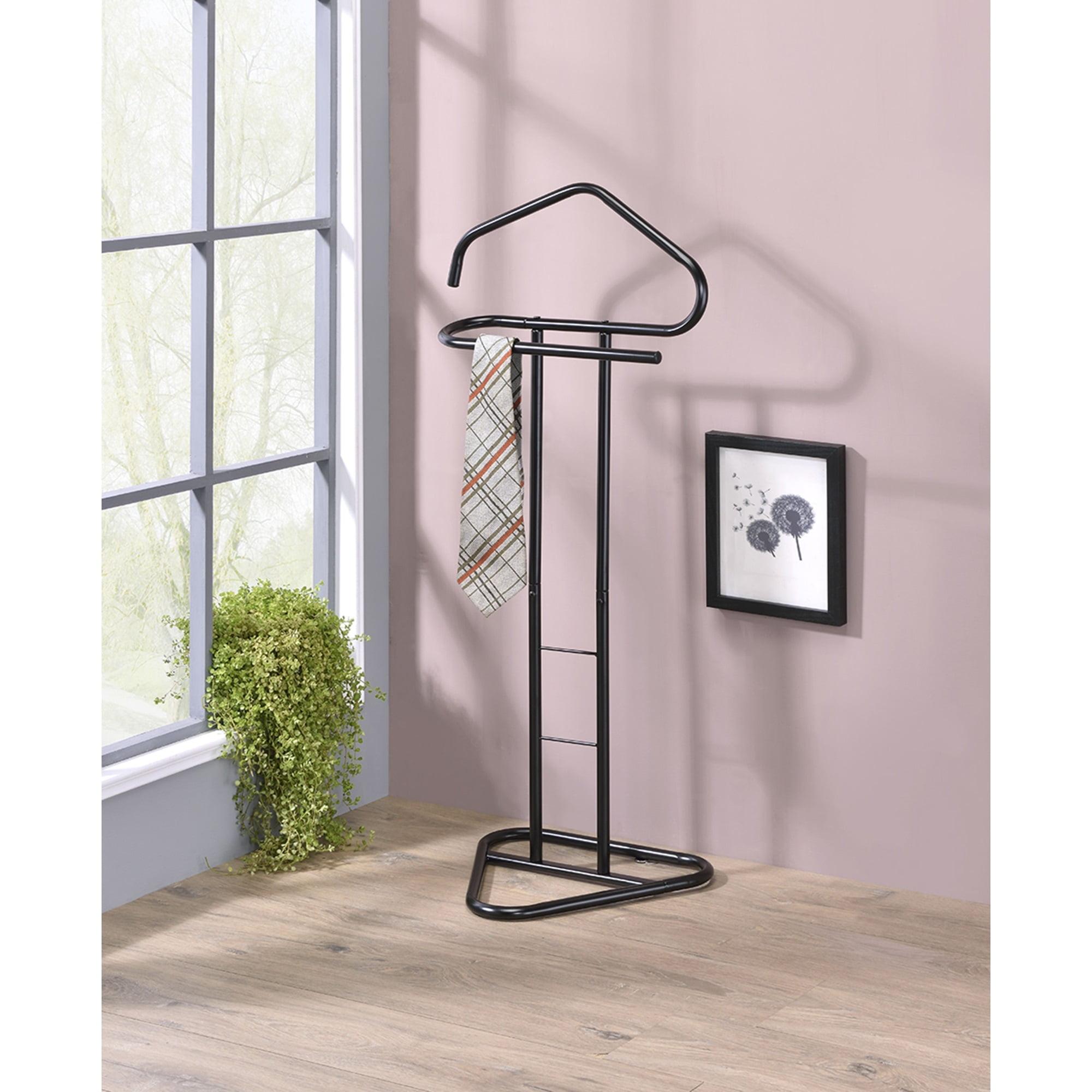 Kings Brand Furniture - Kalblins Metal Clothing Wardrobe Suit Valet Rack Stand, Black