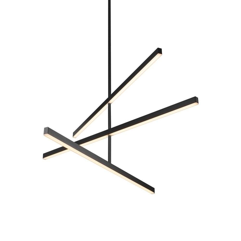 Vega 45'' Black LED Sputnik Chandelier with Adjustable Angles