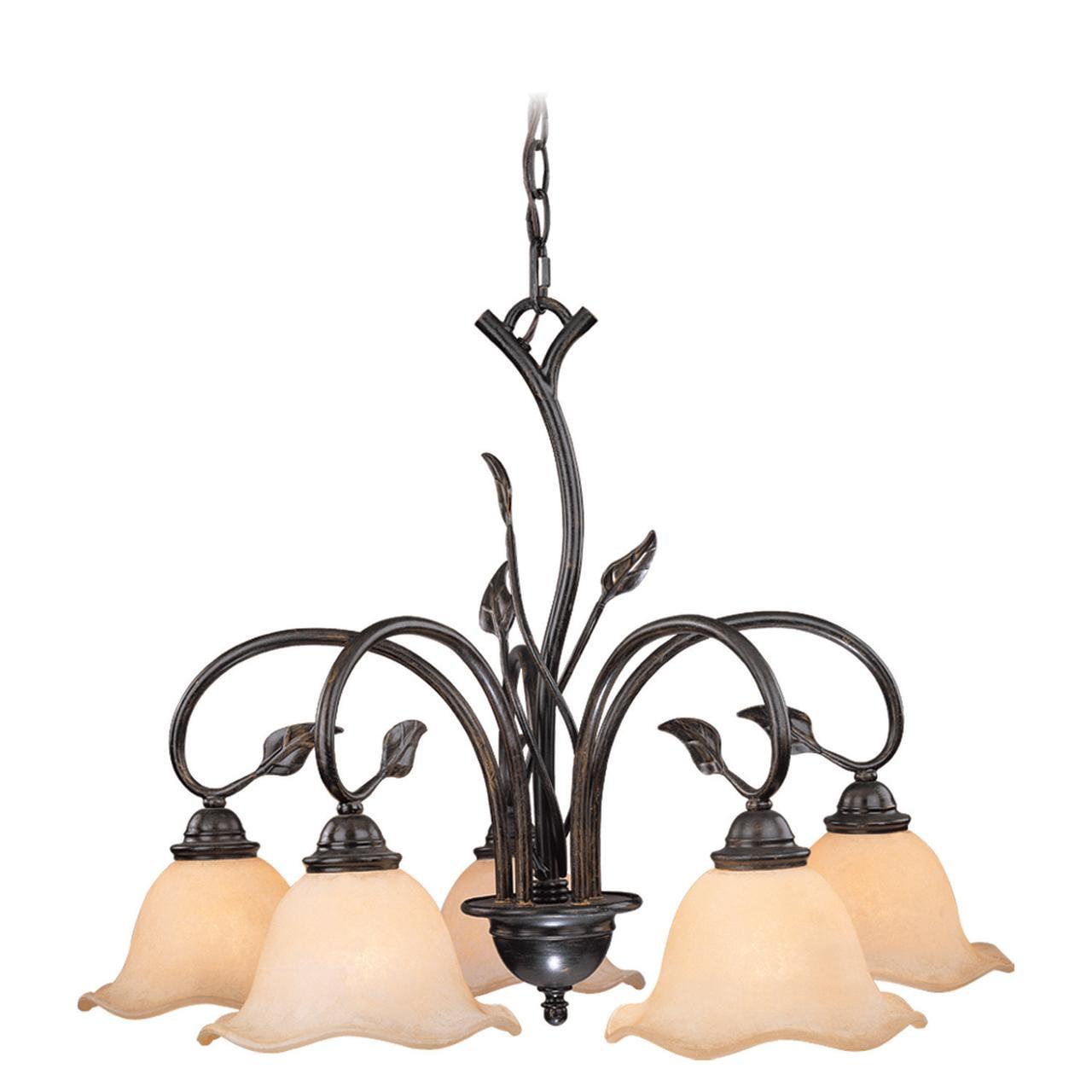 Vaxcel Vine 5 - Light Chandelier in  Oil Shale