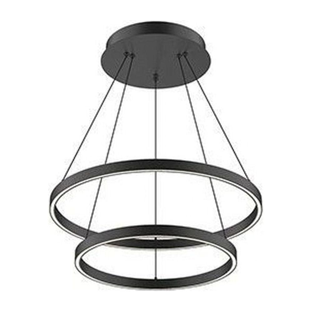 Cerchio Matte Black 87W LED Wagon Wheel Chandelier