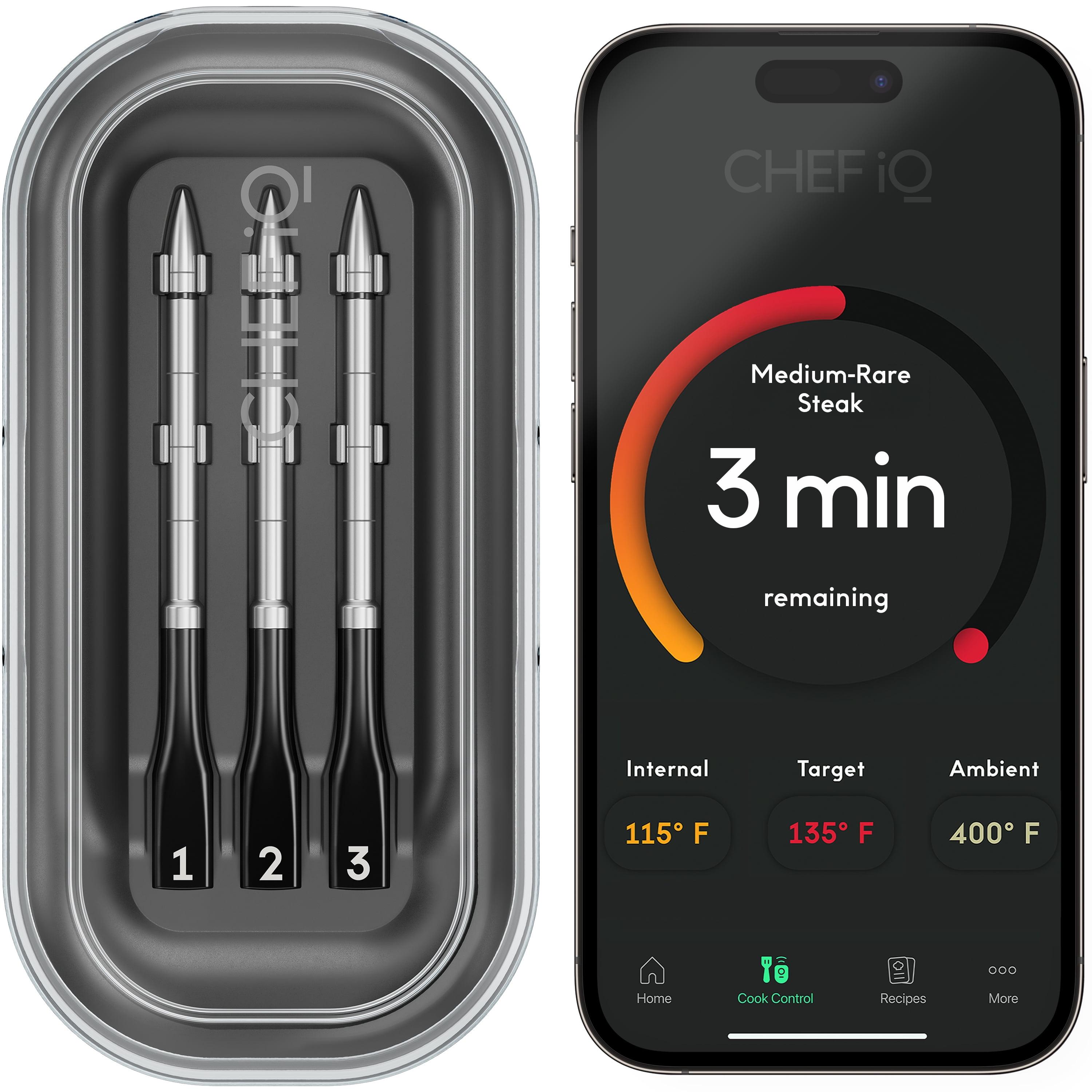 CHEF iQ Smart Thermometer Hub and 3 Probes