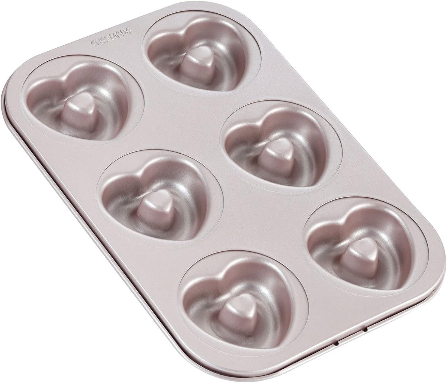 CHEFMADE CHEFMADE Donut Pan, Nonstick 20 Cavity Mini Ring Doughnut Baking Pan
