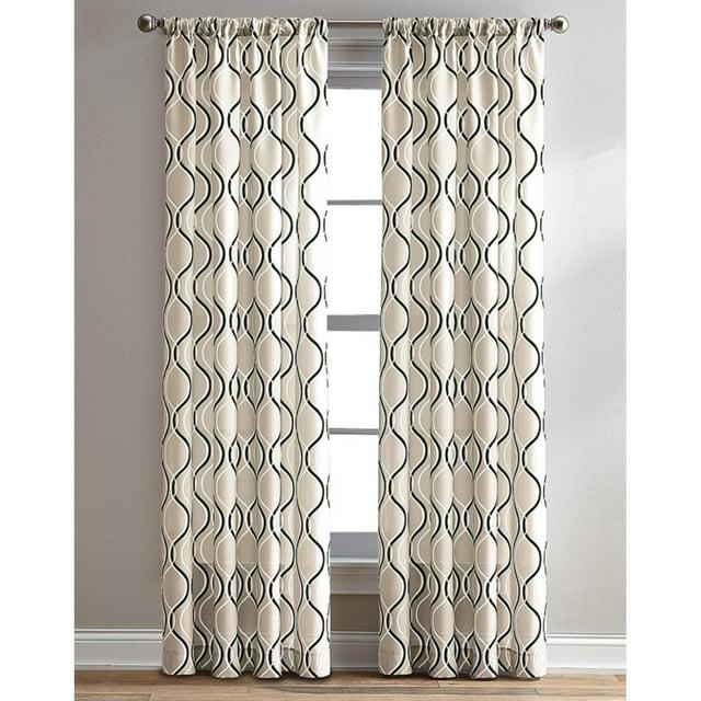 CHF Industries Geometric Rod Pocket Energy Efficient Valances, 50 " x 63", Polyester, Adult