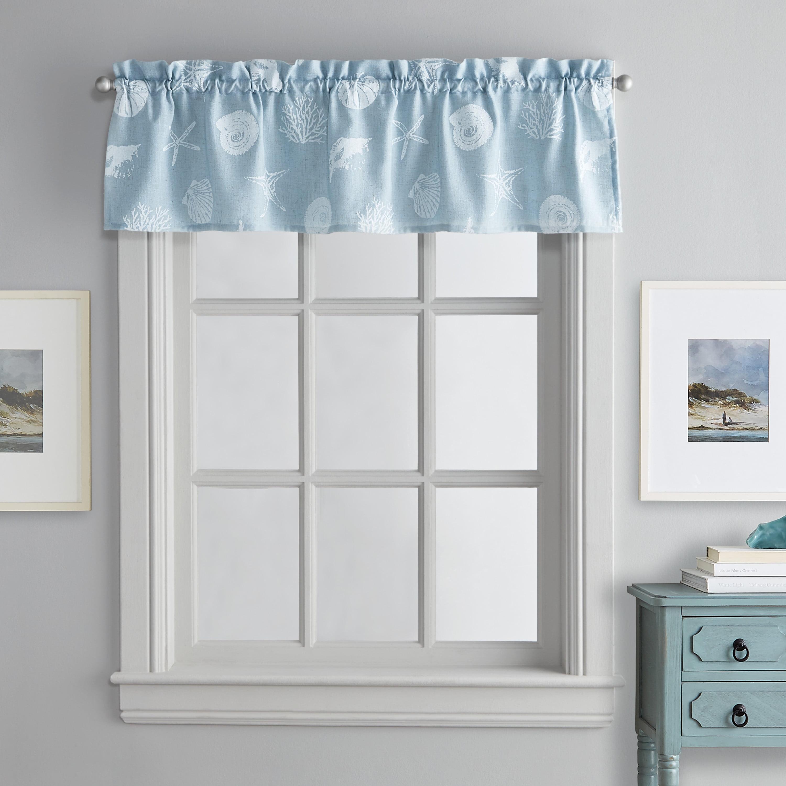 CHF Seashells Valance Printed, Aqua, Adult