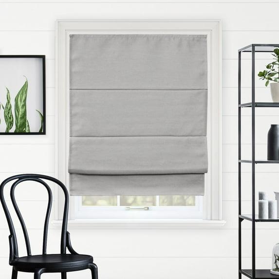 27"x64" Chicology Blackout Roman Shade Pearl Gray