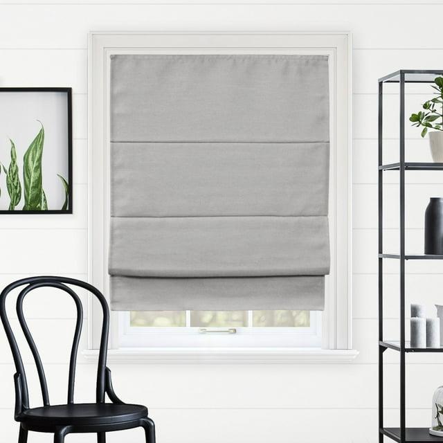 27"x64" Chicology Blackout Roman Shade Pearl Gray
