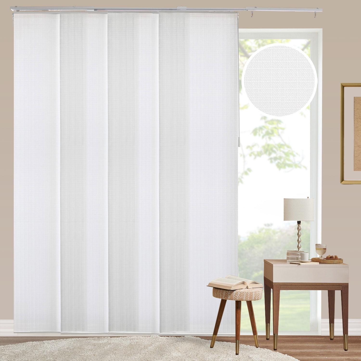86"x96" Chicology Light Filtering Panel Track Blind Ballroom White