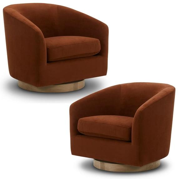 Upholstered Swivel Barrel Chair