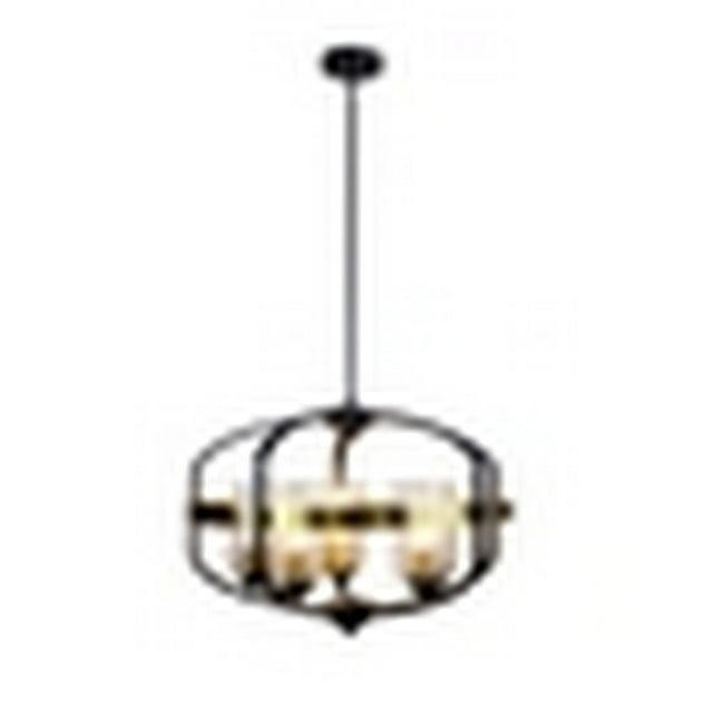 Chloe Lighting Contemporary-Style Black/bronze 5 Light Large Pendant 24" Wide