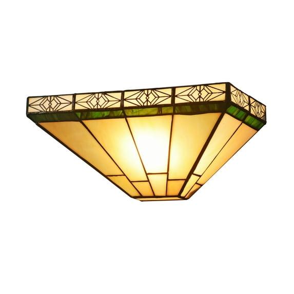 Chloe Lighting Theros Tiffany-Style 1 Light Mission Indoor Wall Sconce 12"Wide